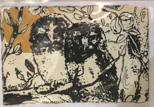 Gold moon northern saw whet owls