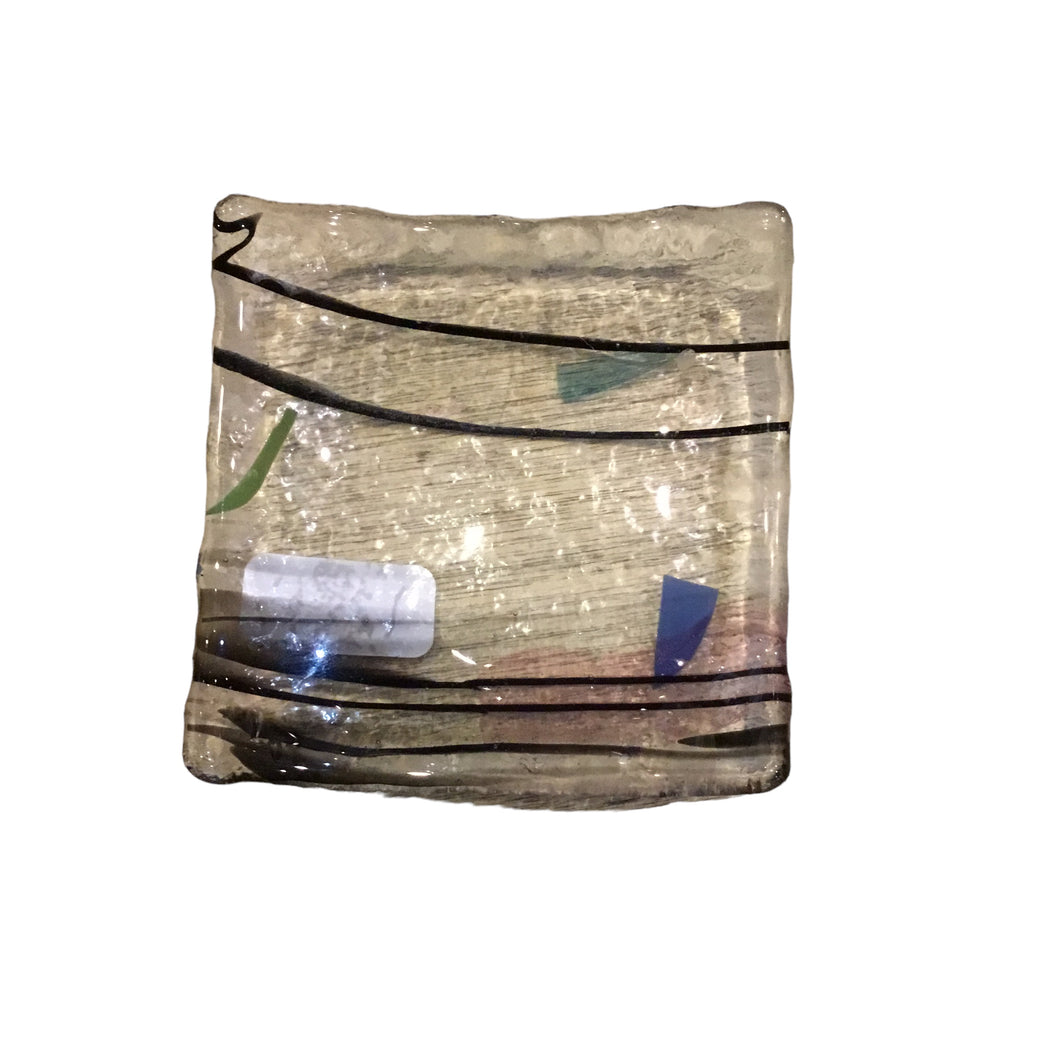 Dainty Dish--Black and Clear