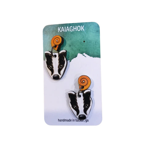Badger Earrings