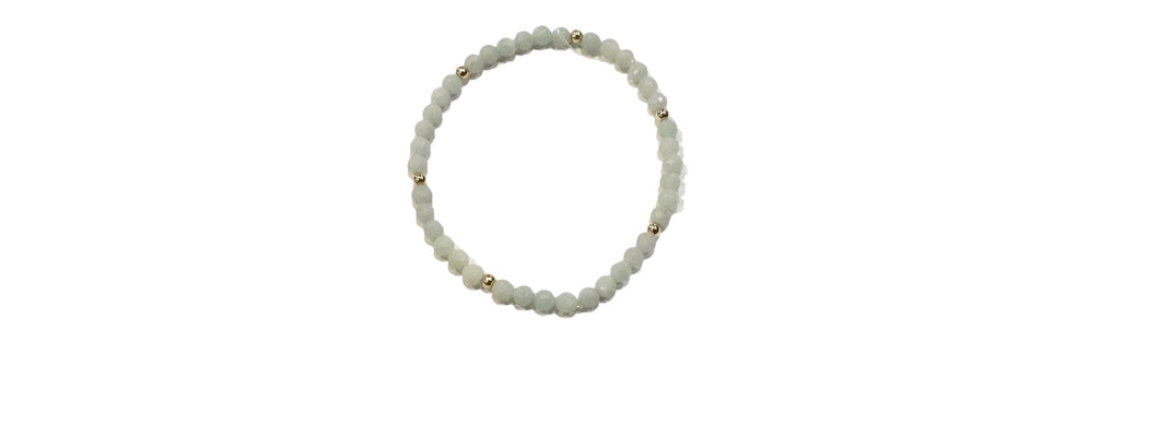 Tiny stone bracelets W/ 14k gold