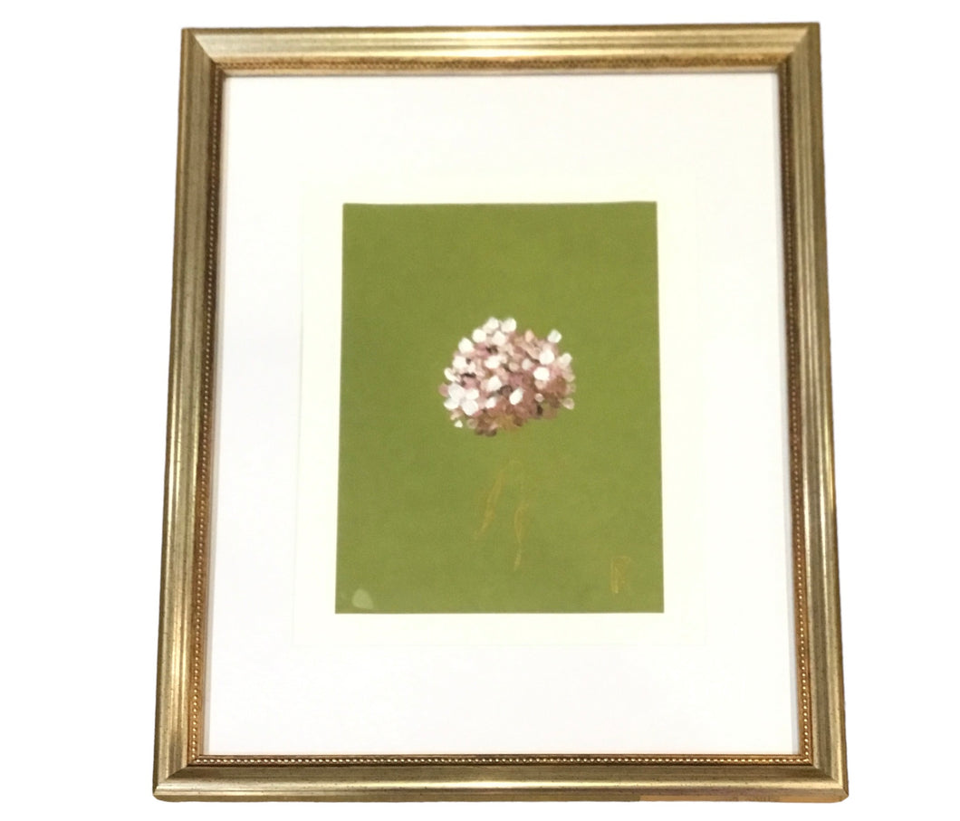 Hydrangeas matted W/ gold frame V