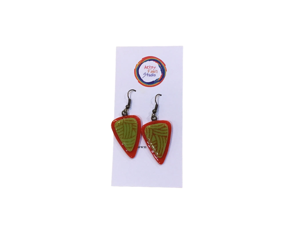 Fused glass earrings