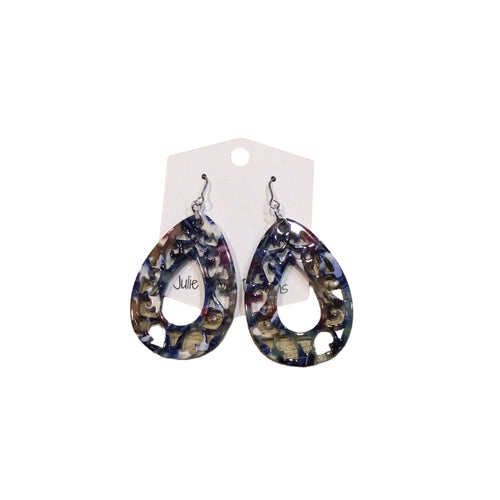 Colorful Lattice Teardrop Earrings