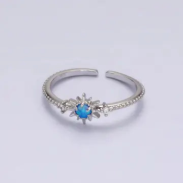 Blue Opal Celestial Star Ring
