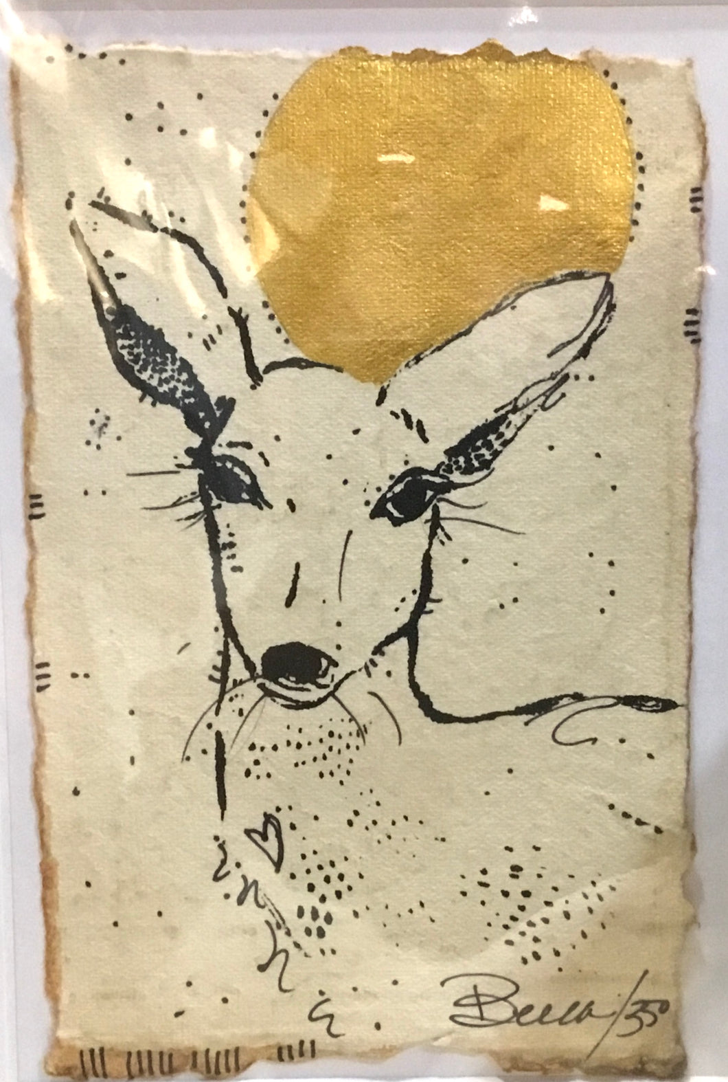 Doe with gold moon
