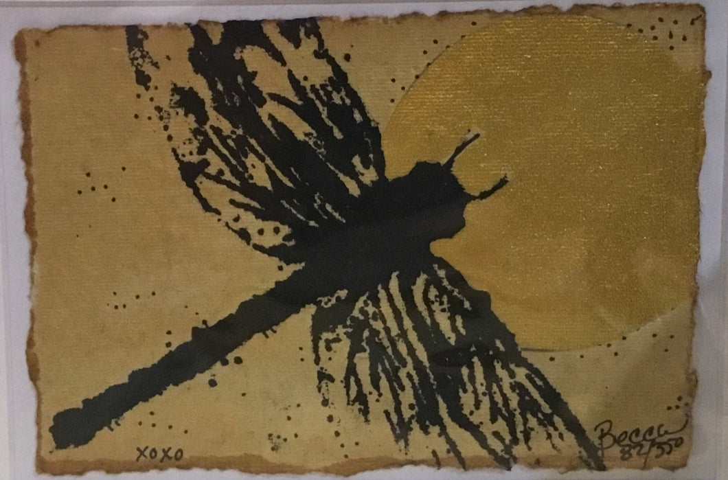 Dragonfly gold moon