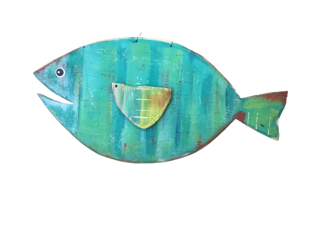 Blue Stripe Wood Fish
