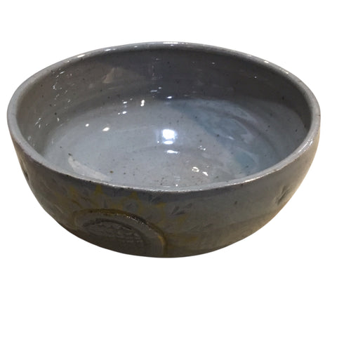 Grey & Yellow Sunflower Bowl