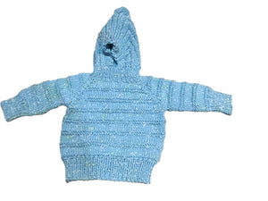 Newborn - 6 Months Pool Blue Sweater