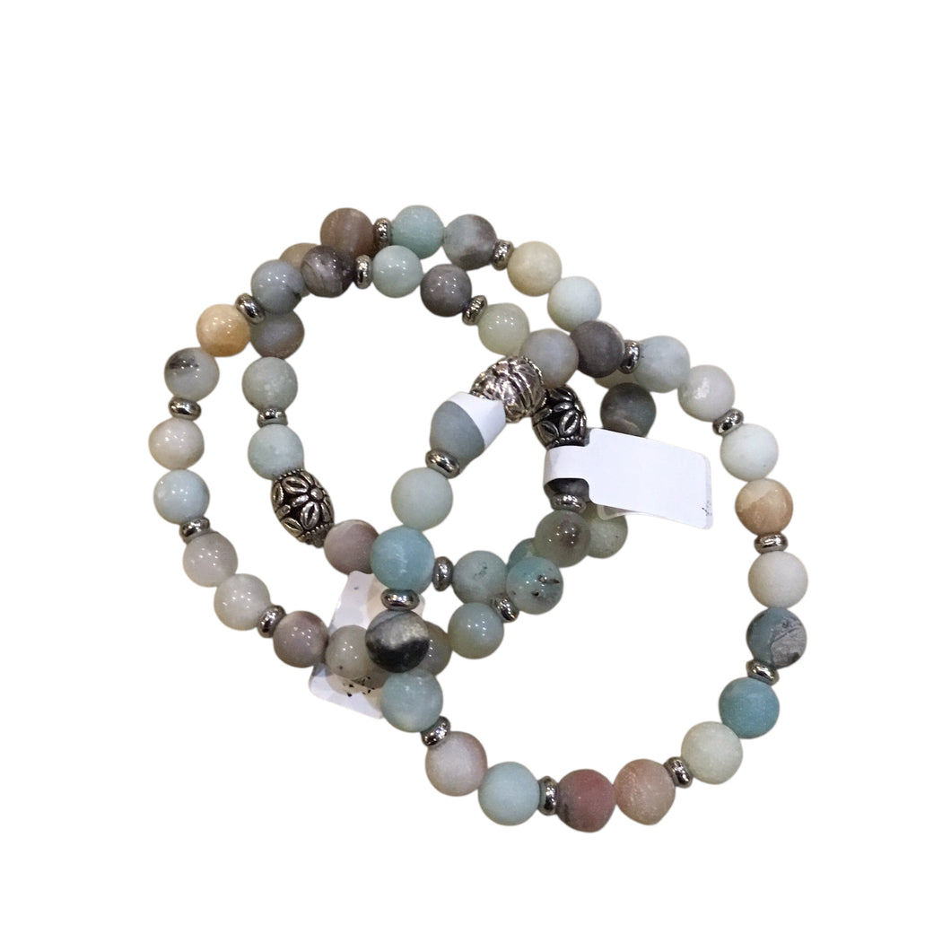 Bead Bracelet - Green/Grey