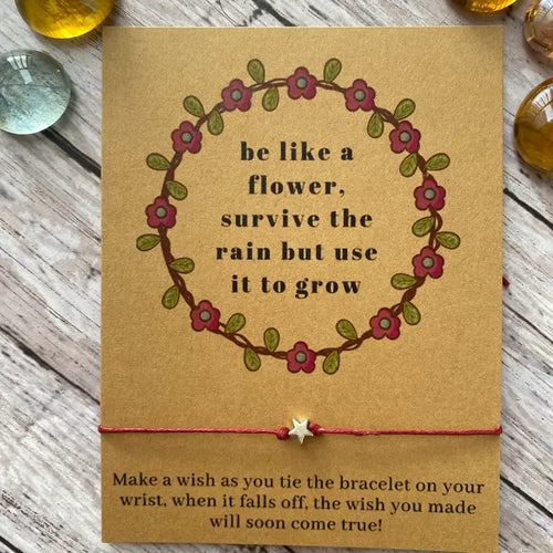 Be Like A Flower Wish Bracelet