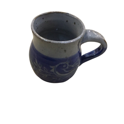 Mug With Fish Motif -Grey/Blue