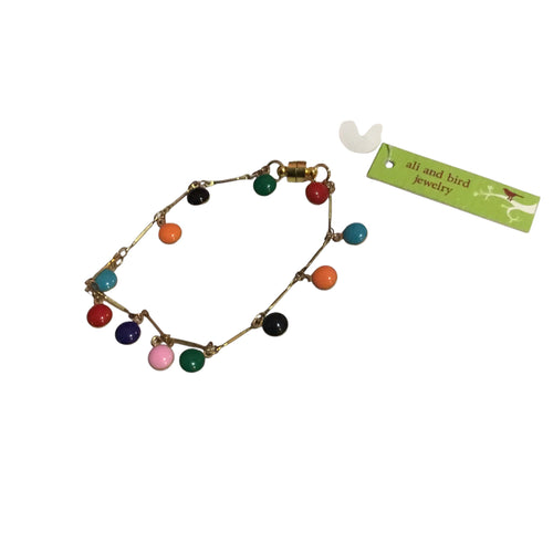 Gold Drop Bracelet Multi