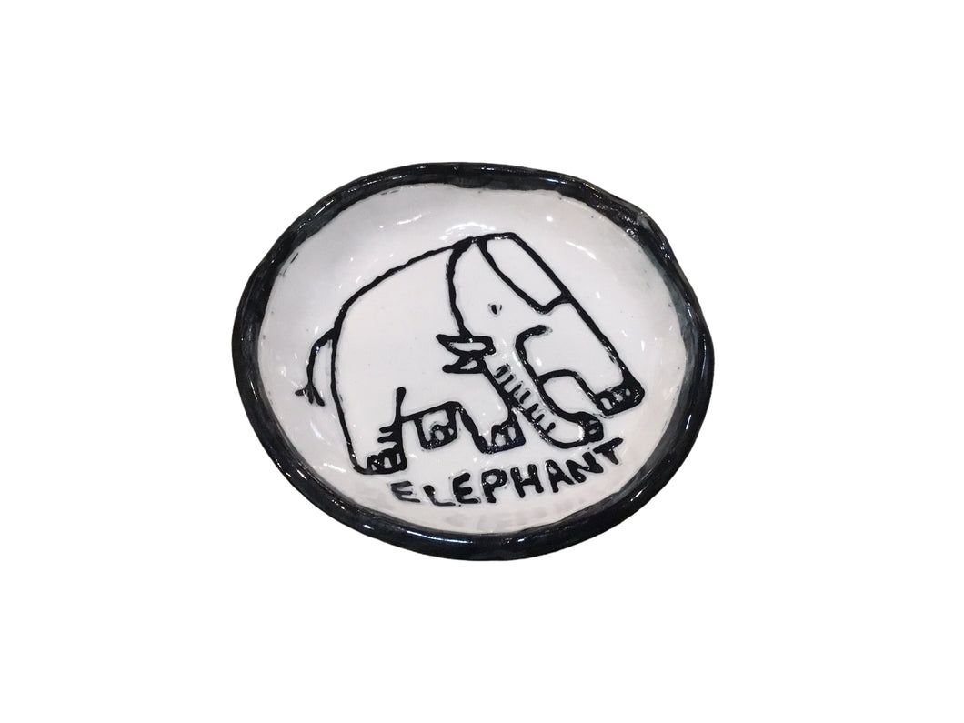 Elephant trinket soap dish