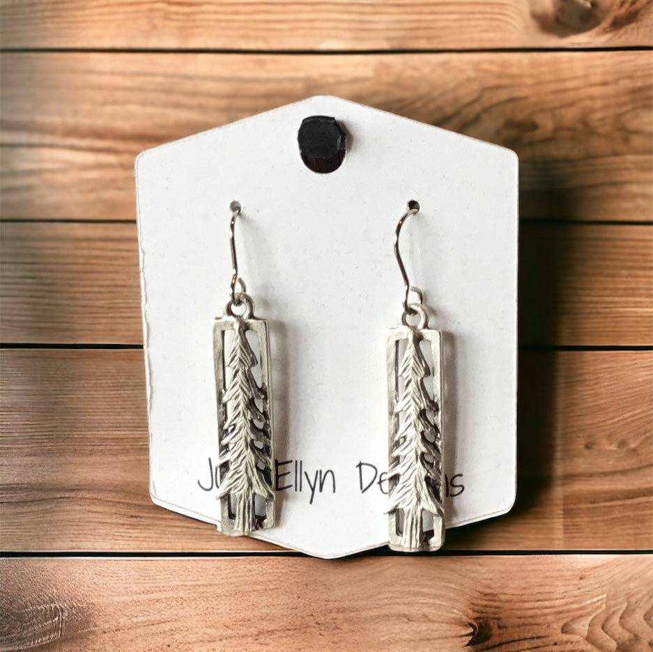 Rectangle Evergreen Earrings