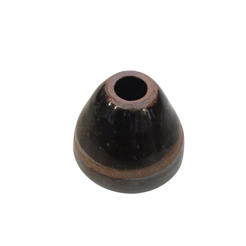 Footed Vase / Pen Holder - Rust