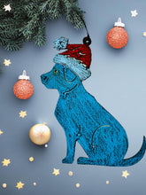 Dog Santa ornament