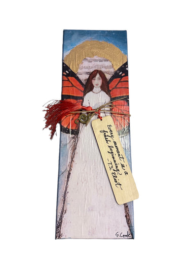 Canvas Angel with Bookmark 