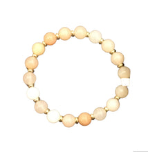 Pink Opal and Brass Bracelet