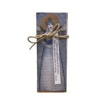 Small Wood Block Angel " You are not.."