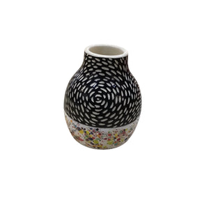 Small Splatter and Black and White Vase
