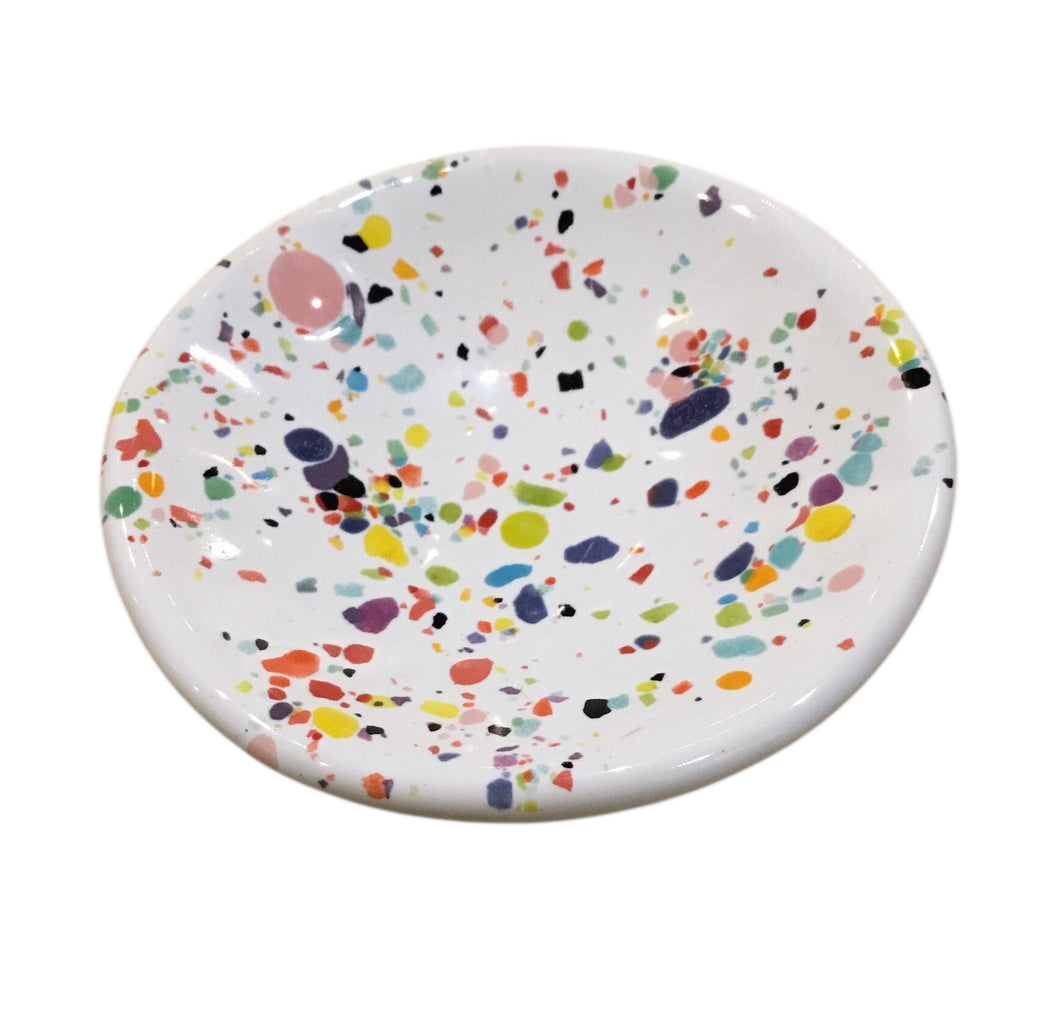 Small Splatter Footed Bowl