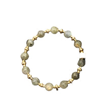 Labradorite and Brass Bracelet
