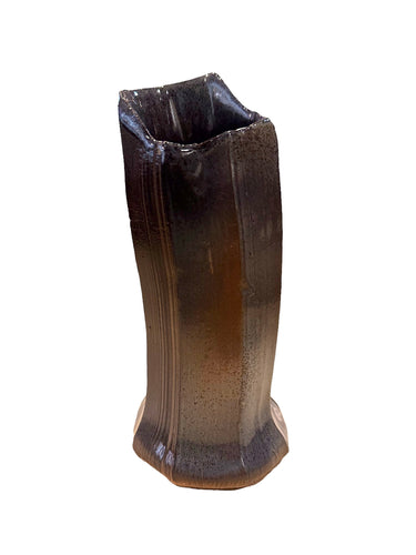Georgia Clay Single Blue/Grey/Brown Vase