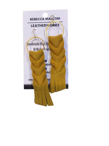 Braided Earrings - Yellow