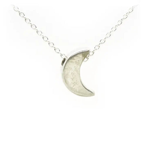 3D Moon Necklace - Gold-Plated Sterling