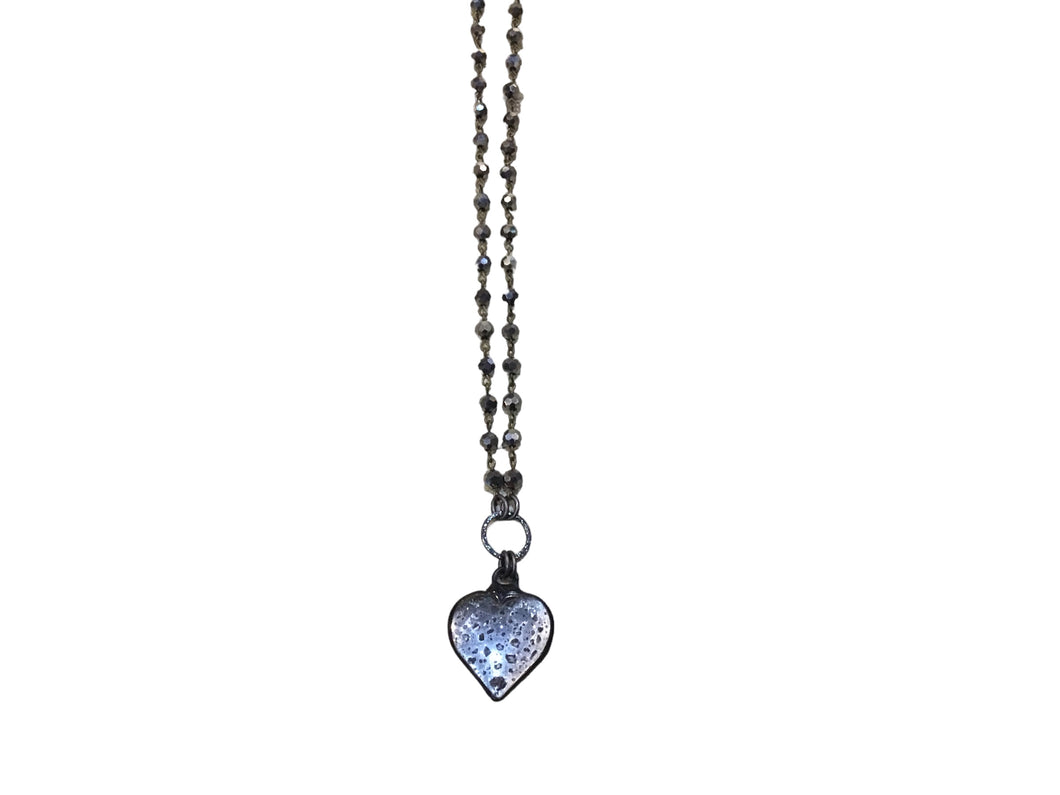 Silver heart necklace