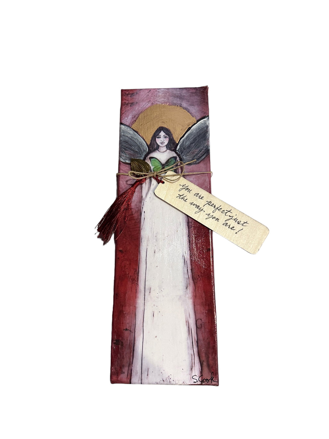 Canvas Angel with Bookmark 