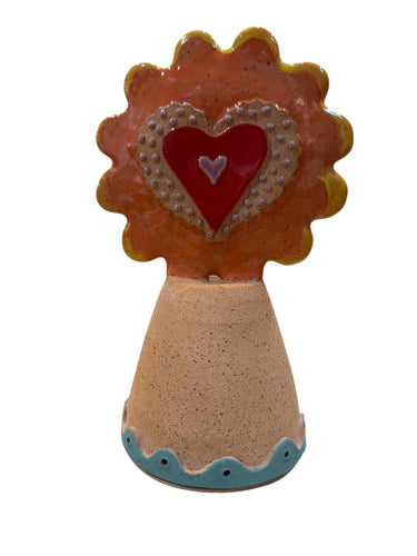 Two-Faced Flower with Heart