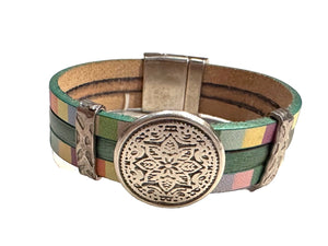 Mint Green Three-Strand Cuff Bracelet