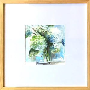 Watercolor Hydrangea Framed