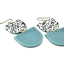 Dusty Blue & Spotted Earrings