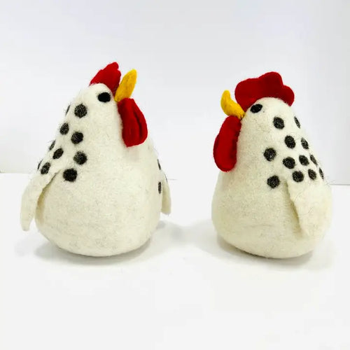 Felted Wool Rooster Toy