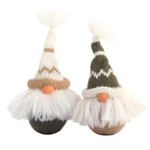 Handmade Knit Gnome Ornament