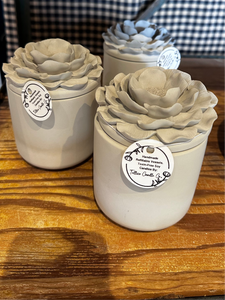 XL Flower Candle - White Tea & Ginger