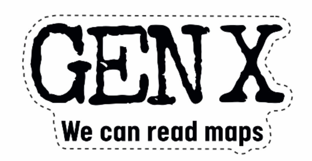 Gen X - We Can Read Maps Sticker