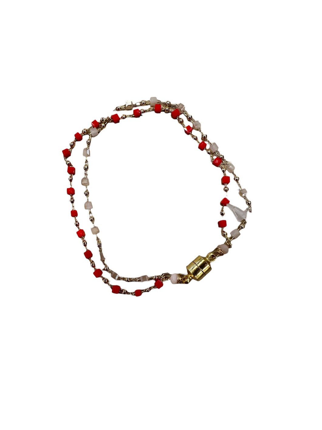 Red & Cream Bracelet (Custom)