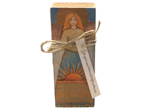 Small Wood Block Angel "Let Your Soul Shine..."