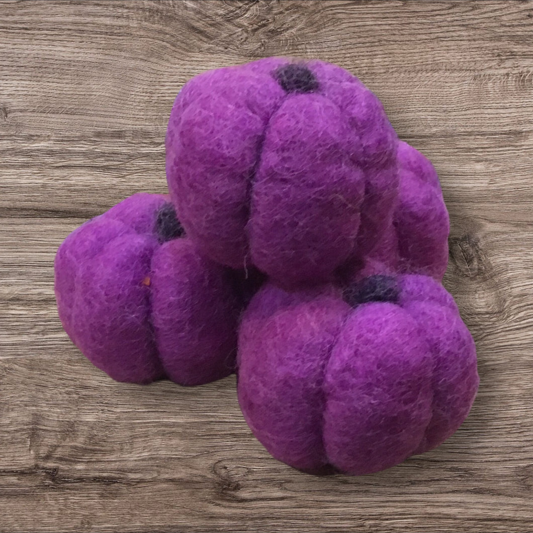 Felt Pumpkins-Purple