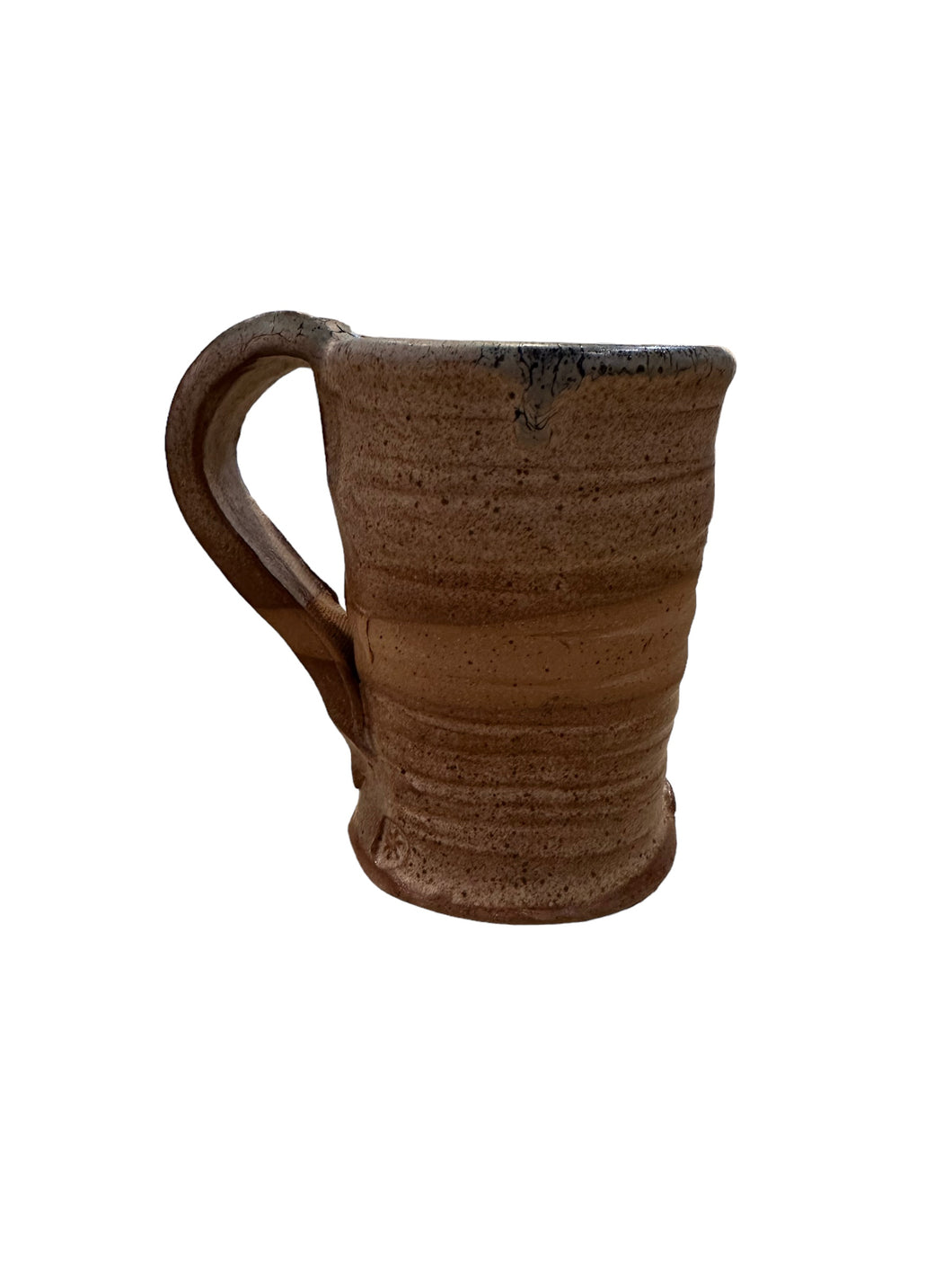 Georgia Clay Rust Mug with Light Blue Rim