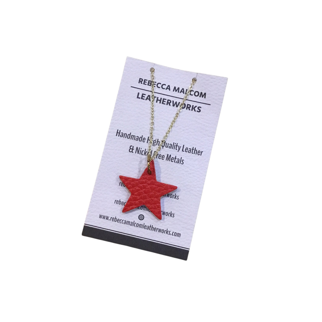 Leather Star Necklace