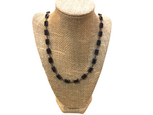 44" Purple Rectangle Wrap Necklace--Czech Glass Beads