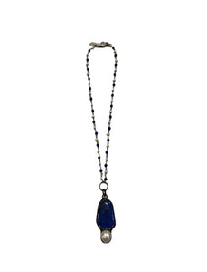 Lapis with Pearl Necklace