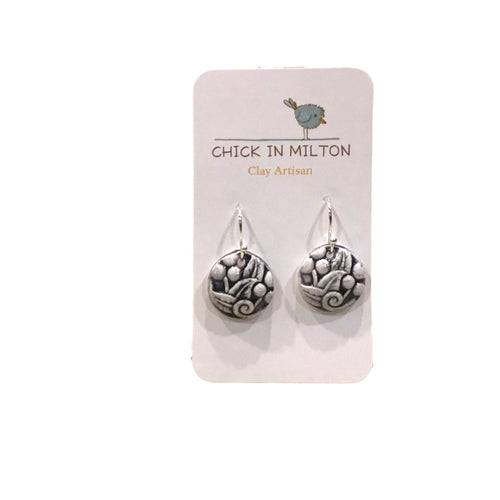 Black Vintage Porcelain Earrings