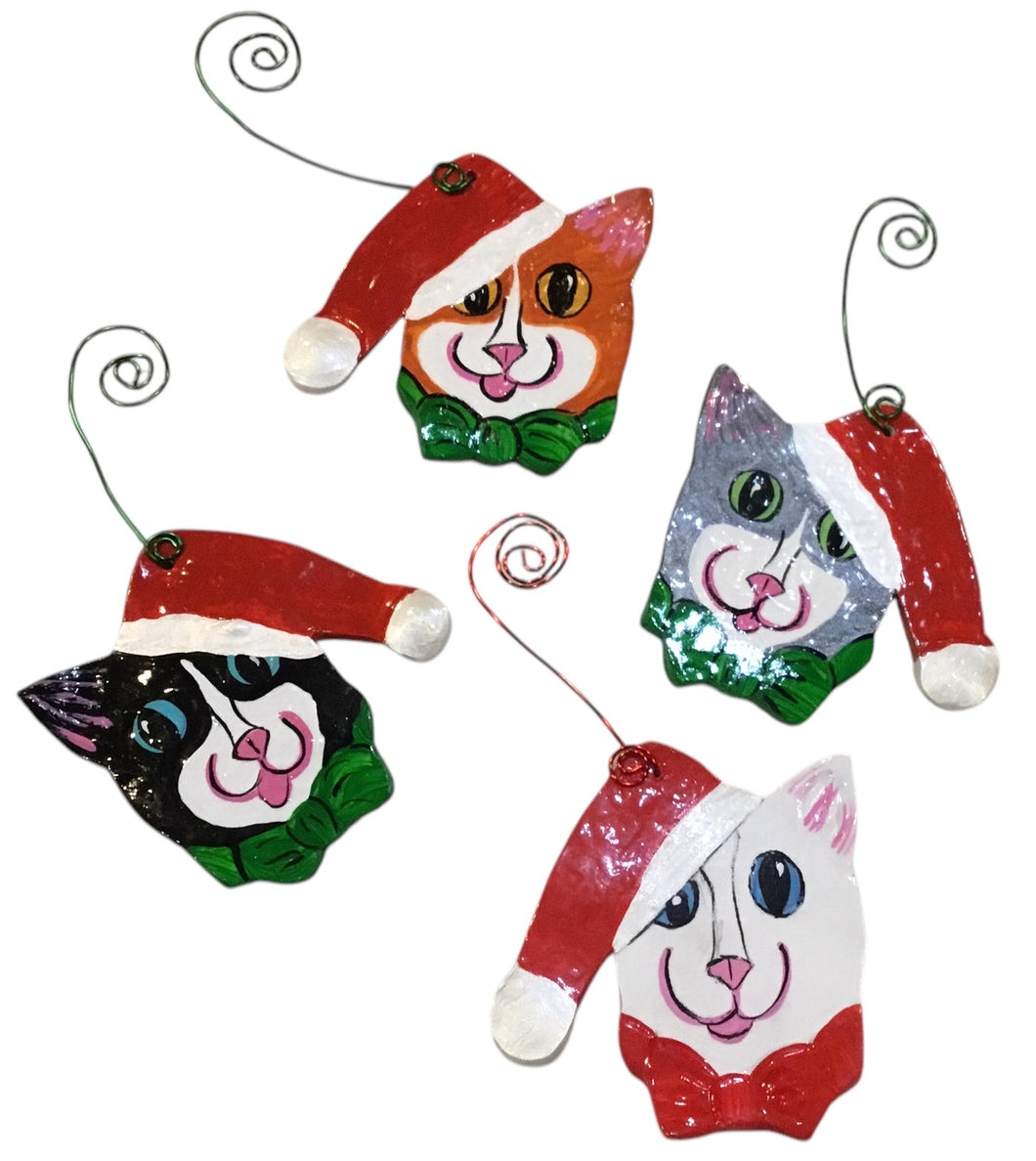 Santa Cat Ornaments (Small)