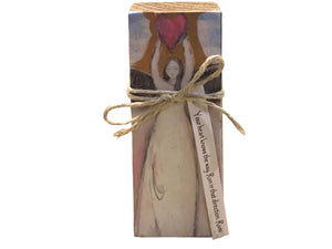 Small Wood Block Angel "Your Heart Knows The Way..."
